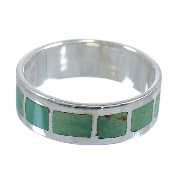 Genuine Sterling Silver And Turquoise Southwest Jewelry Ring Size 5-1/4 VX58418